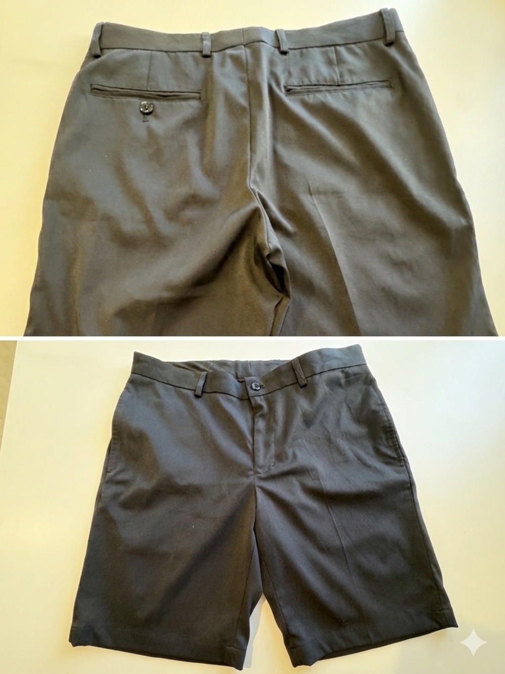 Slazenger Men's Black Flat Front Golf Athletic Performance Shorts 32